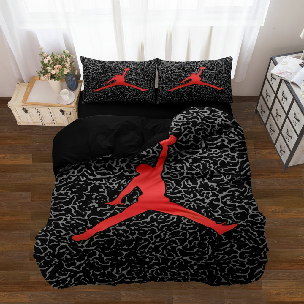 Fun Sports Bedding Set Boys Basketball Duvet Cover