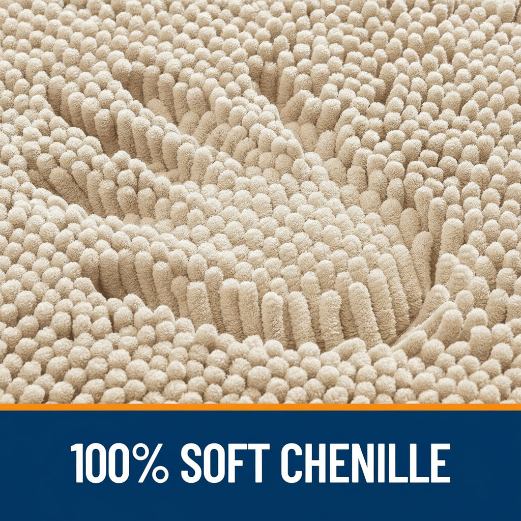Plush Bathroom Mat Soft Non Slip Absorbent Floor Rug