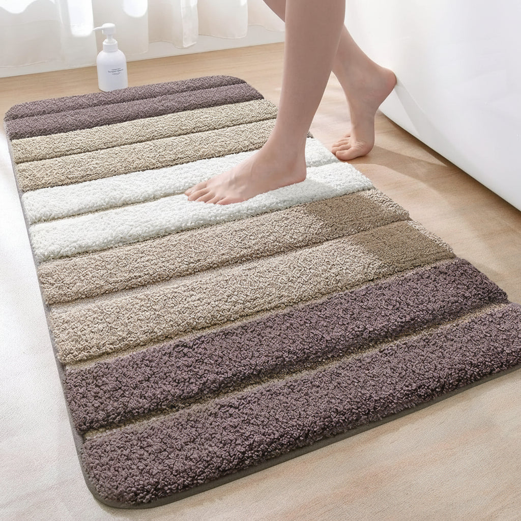 Soft Grip Bathroom Mat Anti Slip Microfiber Rug - Lusomart