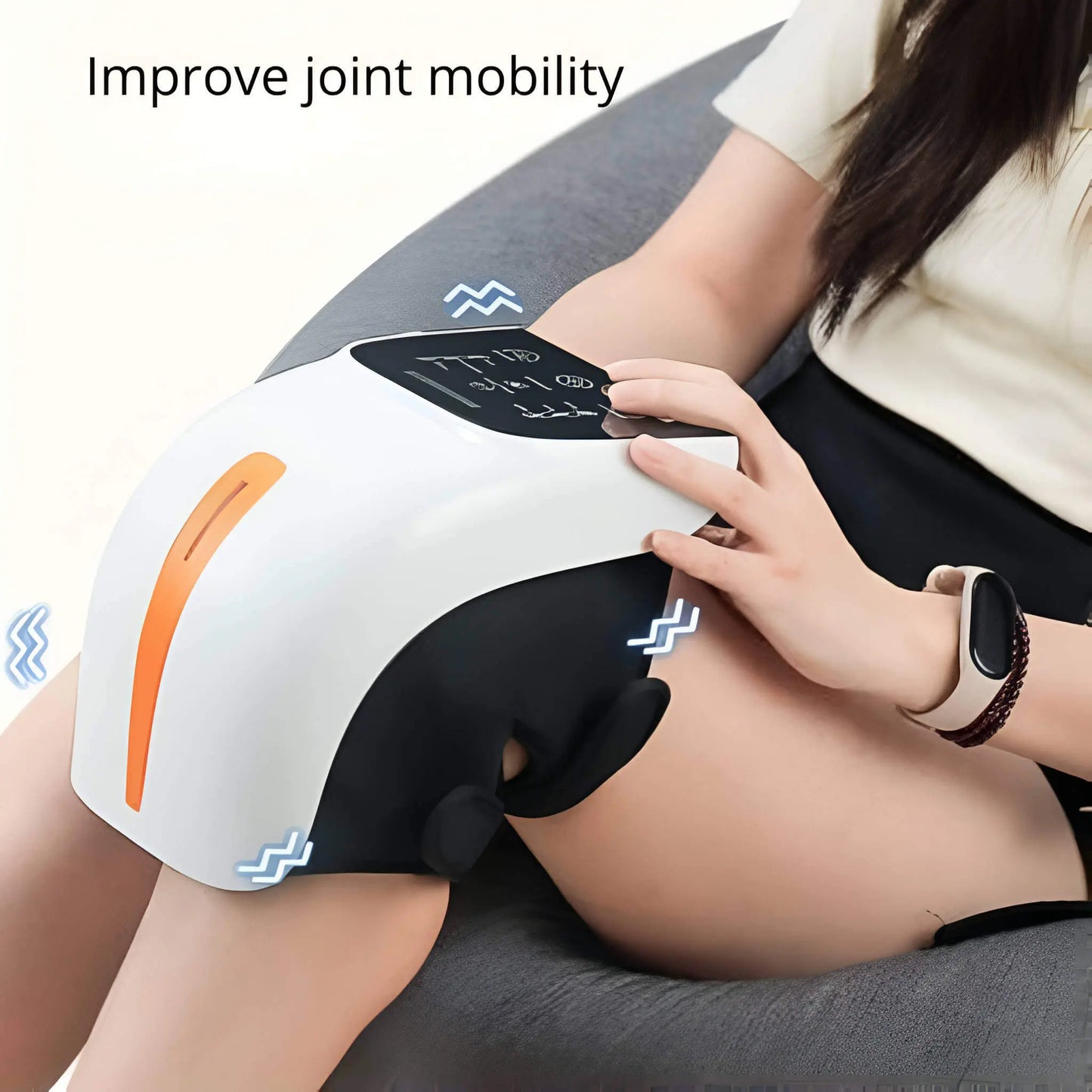 Heated Knee Massager with Air Compression and Red Light Therapy