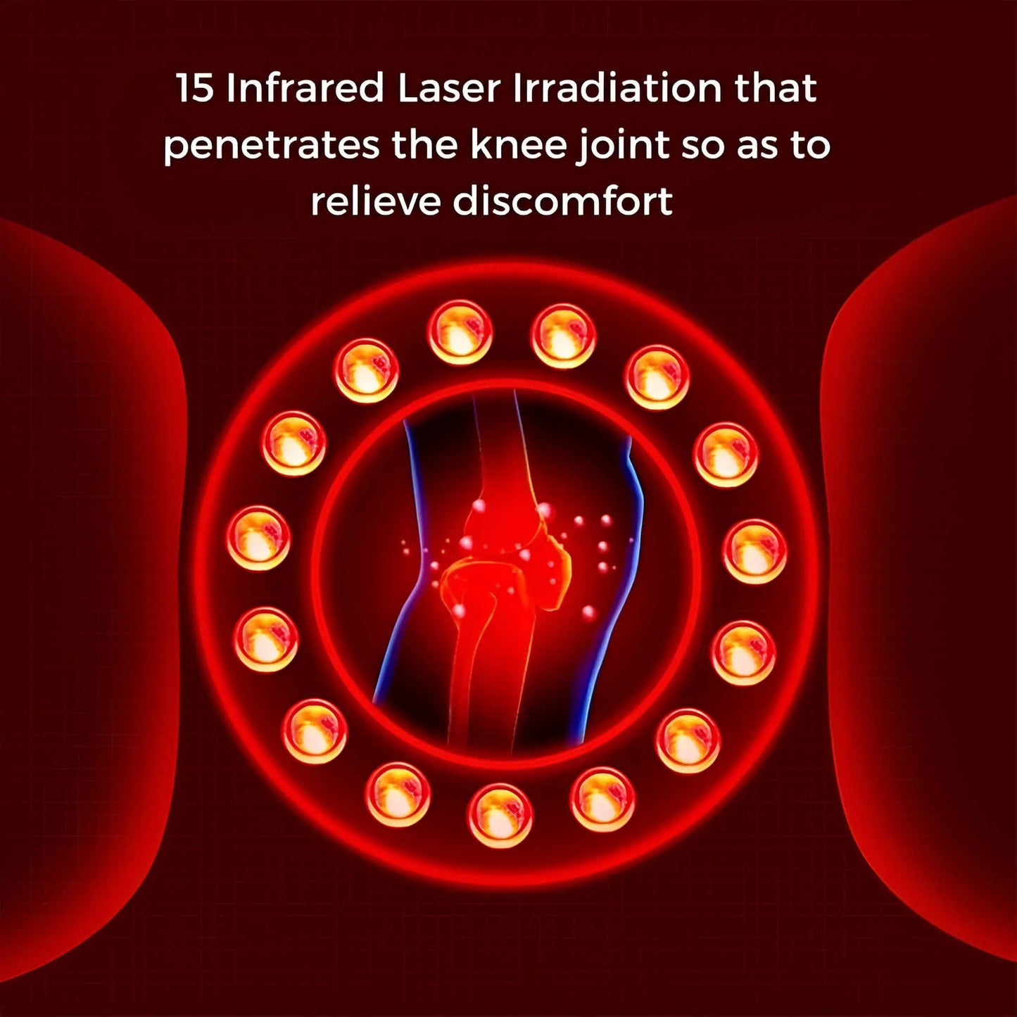 Heated Knee Massager with Air Compression and Red Light Therapy