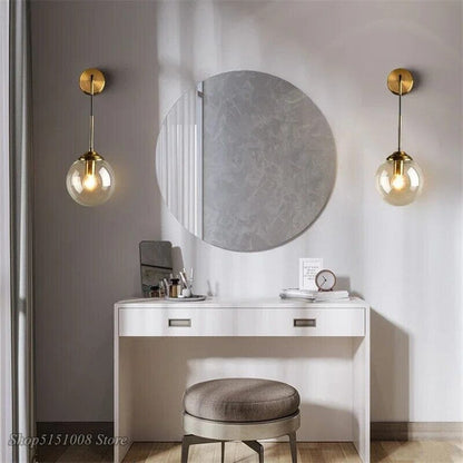 Elegant Clear Glass Wall Light