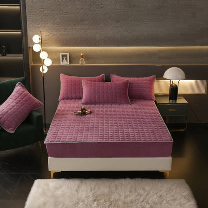 Comfortable Fitted Bed Sheet Set Soft Mattress Protector - Lusomart