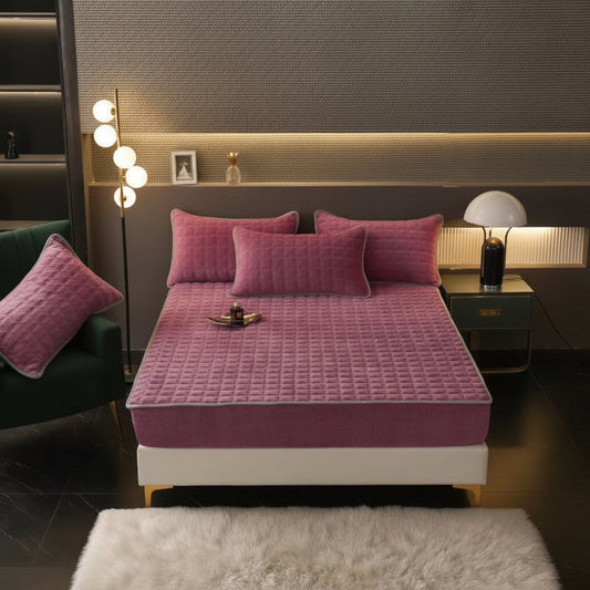 Comfortable Fitted Bed Sheet Set Soft Mattress Protector - Lusomart