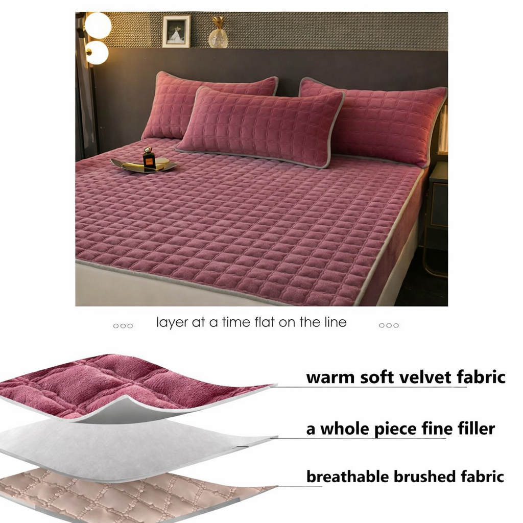 Comfortable Fitted Bed Sheet Set Soft Mattress Protector
