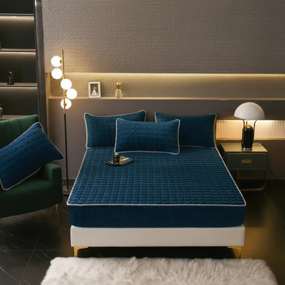 Comfortable Fitted Bed Sheet Set Soft Mattress Protector