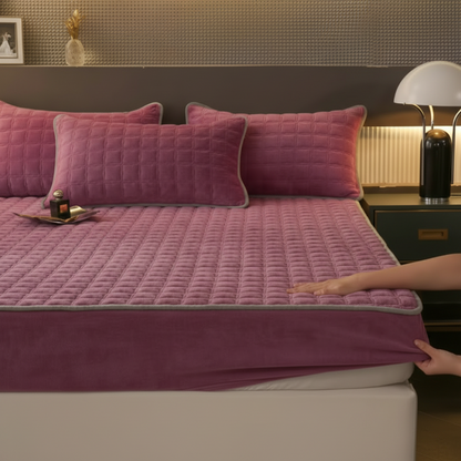 Comfortable Fitted Bed Sheet Set Soft Mattress Protector