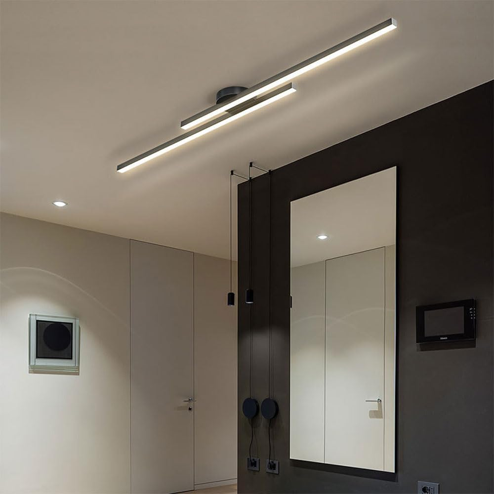 Sleek Metal LED Semi Flush Mount Ceiling Light