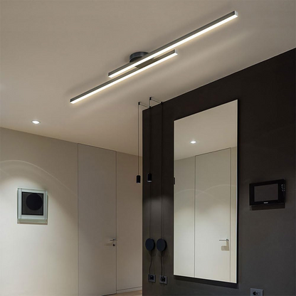 Sleek Metal LED Semi Flush Mount Ceiling Light