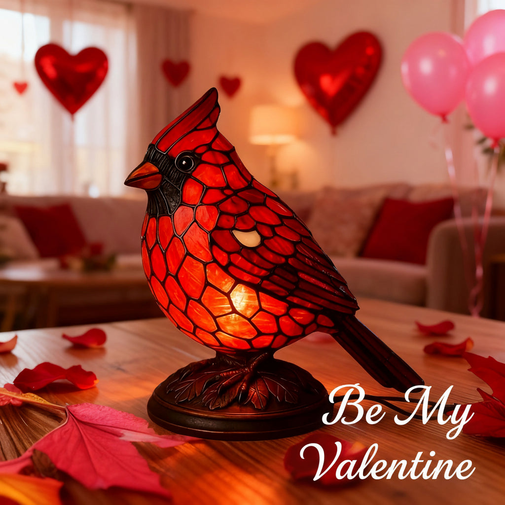 Colorful Bird USB Table Lamp Art Glass Light