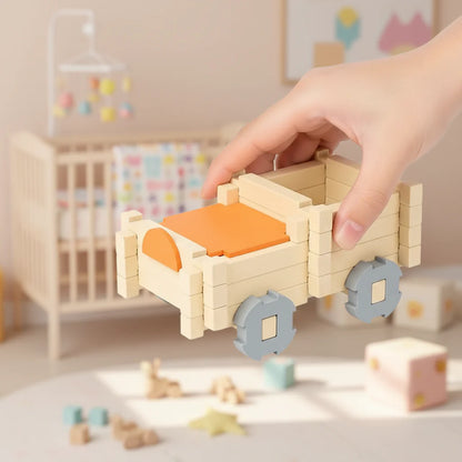 Educational Wooden Construction Blocks Set for Kids