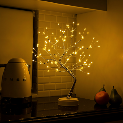 Warm LED Table Lamp with Mini Tree Home Decoration - Lusomart