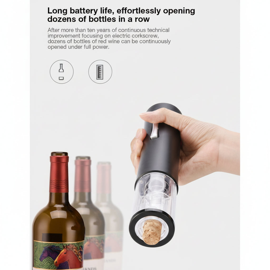 Fast Electric Wine Bottle Opener Corkscrew