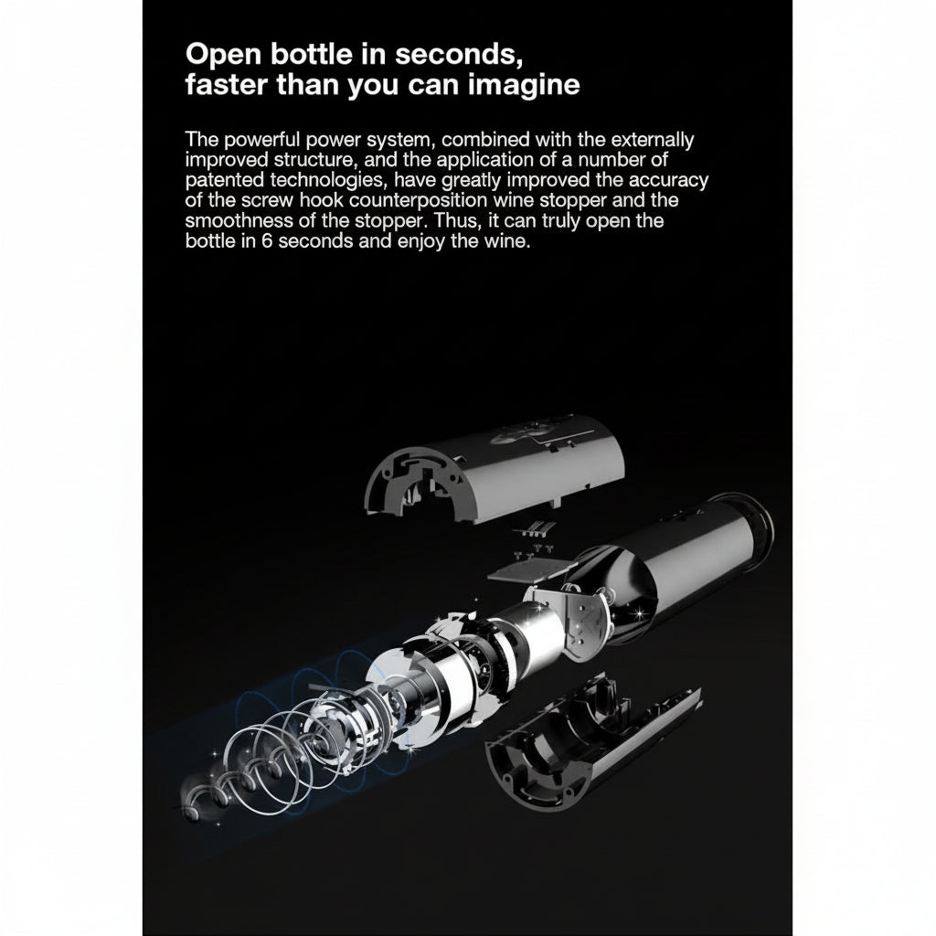 Fast Electric Wine Bottle Opener Corkscrew
