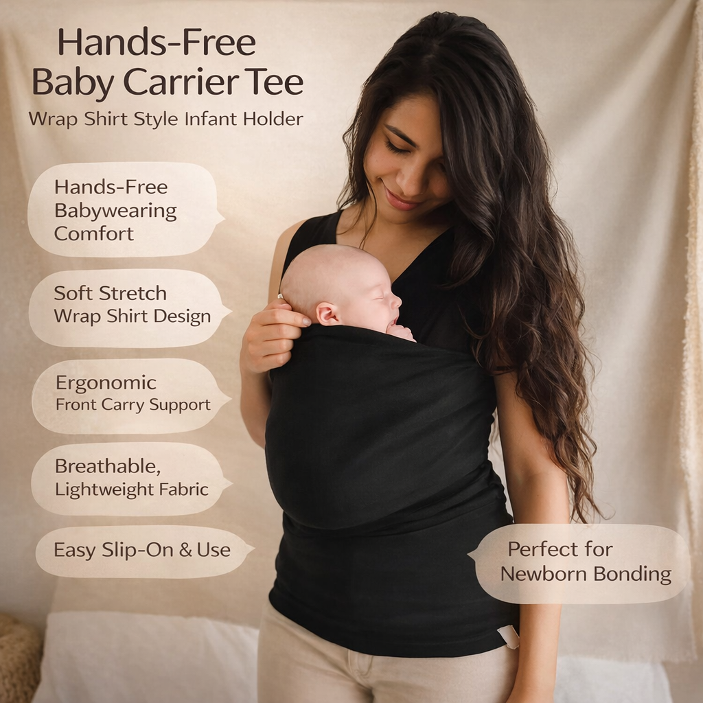 Comfortable Baby Sling Handsfree Breastfeeding Shirt