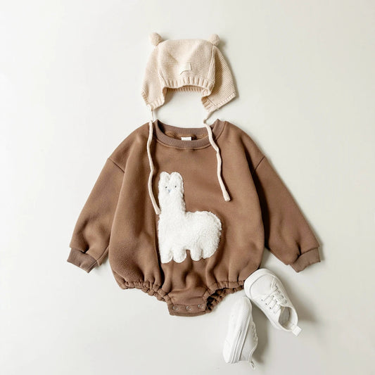Comfortable Baby Romper Cute Lama Design 0-1.5 Years - Lusomart