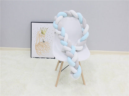 Baby Bumper Ademend Katoenmix Veilig Stijlvol 200-400 cm Naturel Zand Oudroze Grijsblauw Saliegroen 18