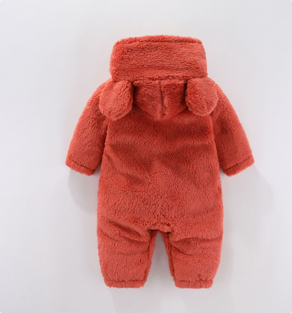 Baby Fleece Romper Met Capuchon Warm Polyester Voor Newborn Kleding Babykleding 6