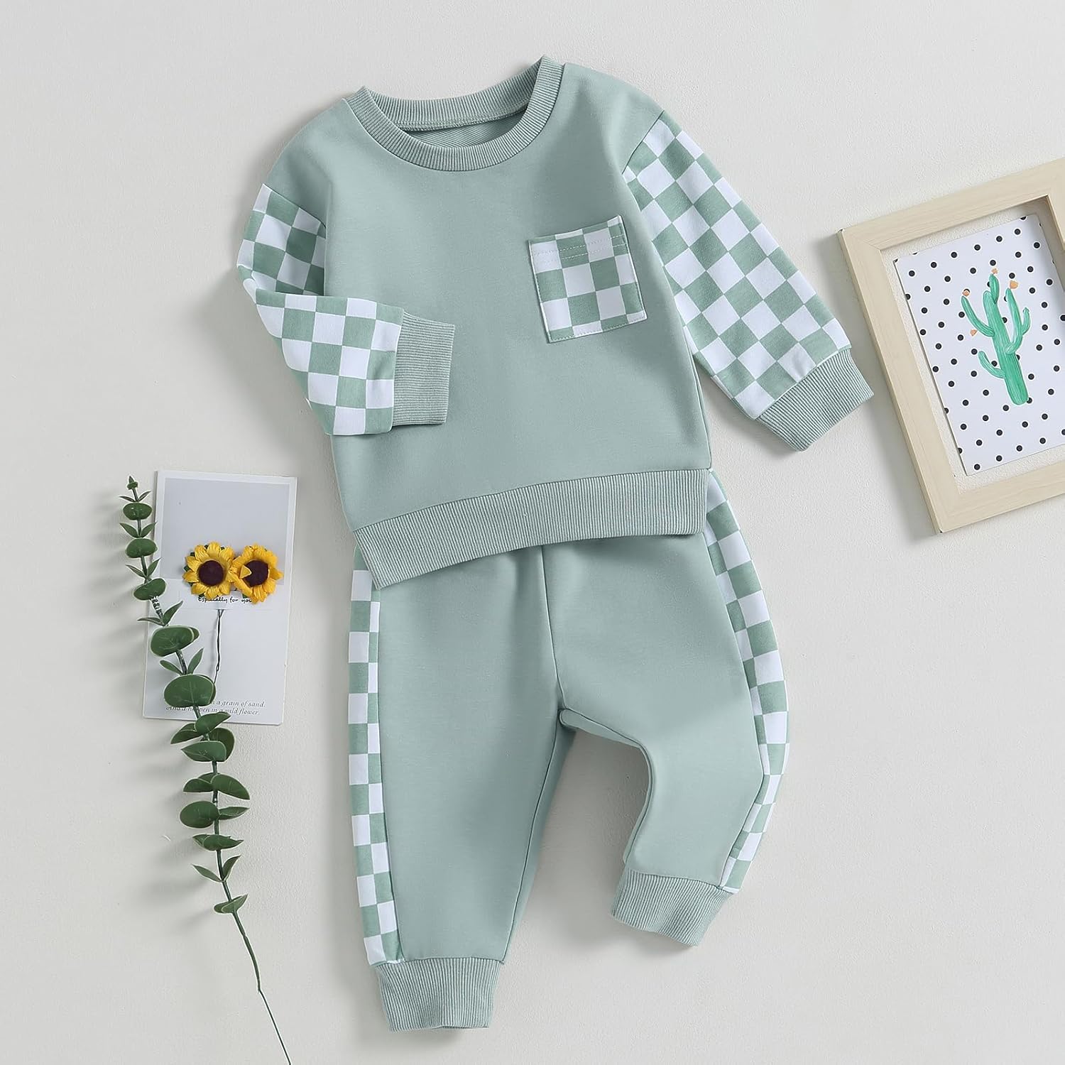 Baby Jogger Set Winter – Contrast Sweatshirt and Pants 1