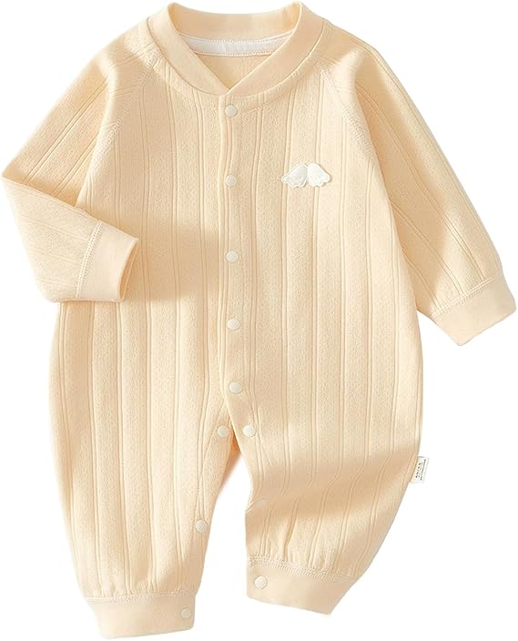 Baby Jumpsuit with Zipper Soft Cotton Breathable Comfortable 0