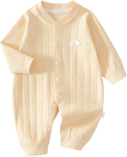 Baby Jumpsuit with Zipper Soft Cotton Breathable Comfortable 0