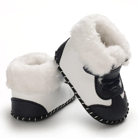 Warm Baby Snow Boots Soft Grippy Ankle Boots - Lusomart