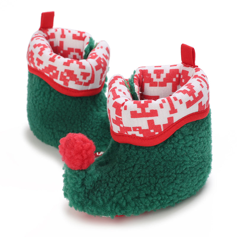 Baby Slippers Non-Slip Warm Cotton Christmas Comfortable 12