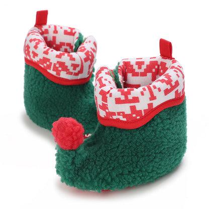 Baby Slippers Non-Slip Warm Cotton Christmas Comfortable 12