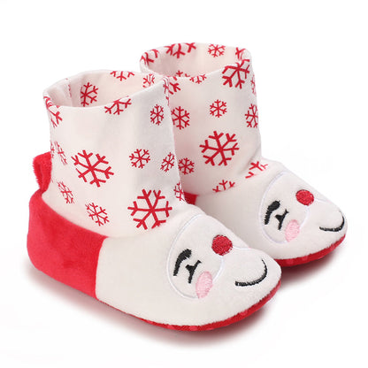 Baby Pantoffels Antislip Warm Katoen Kerst Comfortabel 28