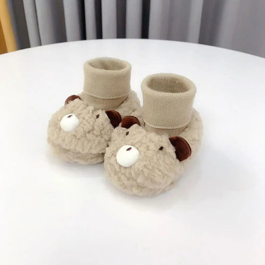 Cute Bear Baby Booties - Soft Cozy Slippers - Lusomart
