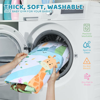 Baby Speelkleed 8-in-1 Multifunctioneel Zacht Ademend Textiel met 6 Afneembare Speeltjes 7