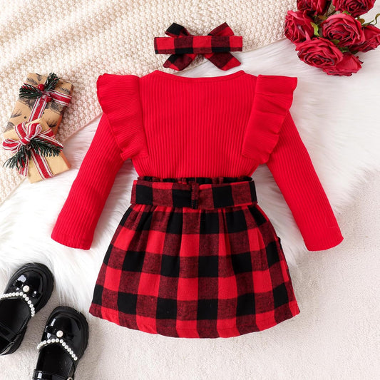 Soft Baby | Warm Knit Turtleneck and Skirt Outfit - Lusomart
