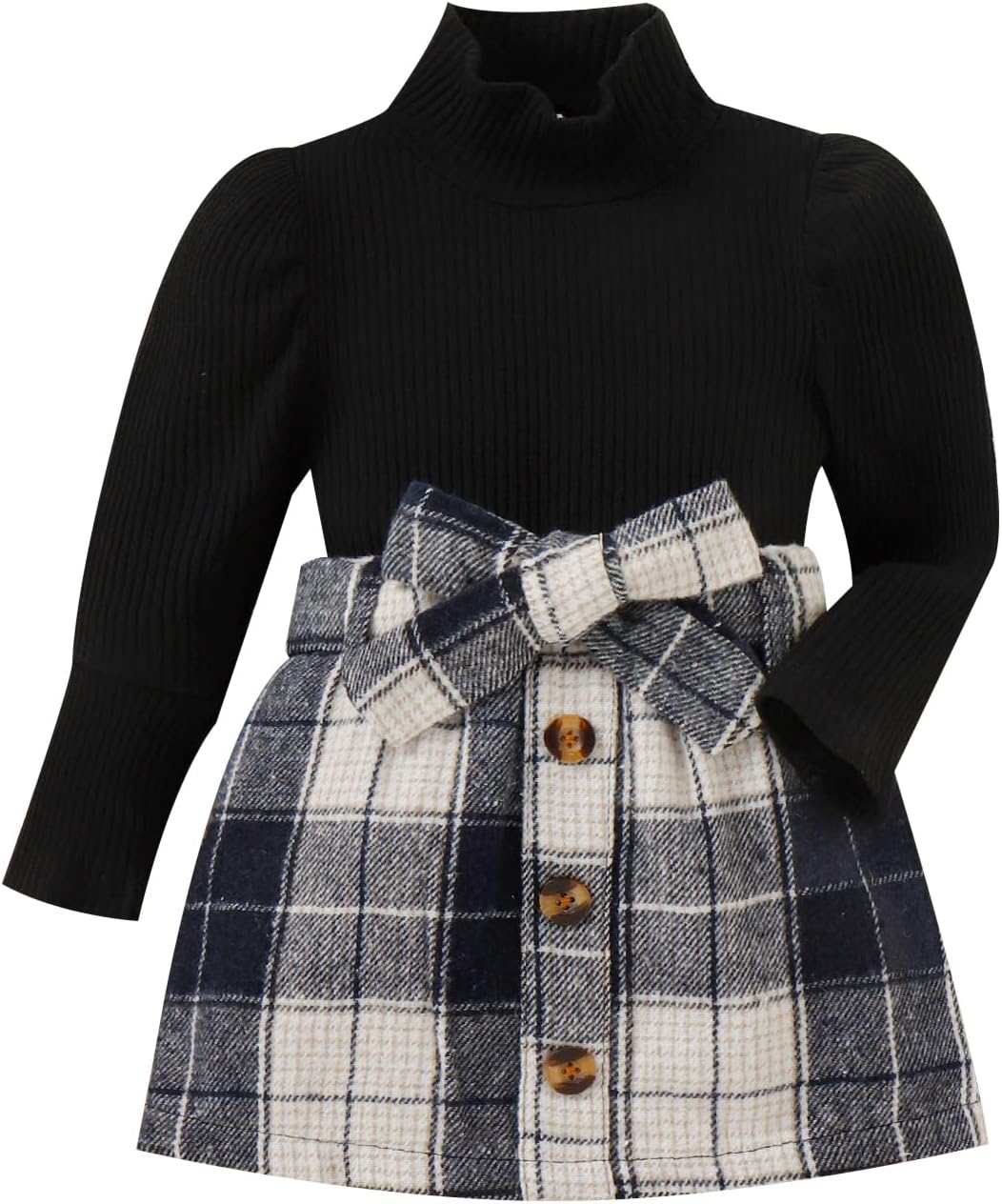 Baby Winter Set – Knitted Turtleneck and Skirt Set 13
