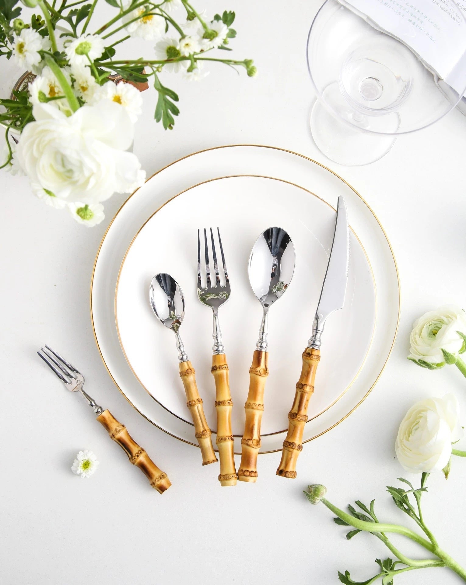  Arashiyama Natural Bamboo Stainless Steel Cutlery Set-2