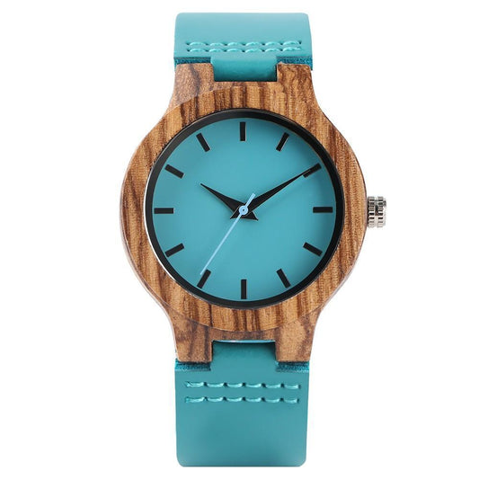 Natural Bamboo Women's Turquoise Watch - Lusomart