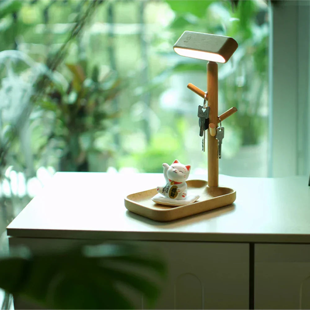 BambooGlow | Adjustable Dimmable Table Lamp with Built-In Storage Compartment 2