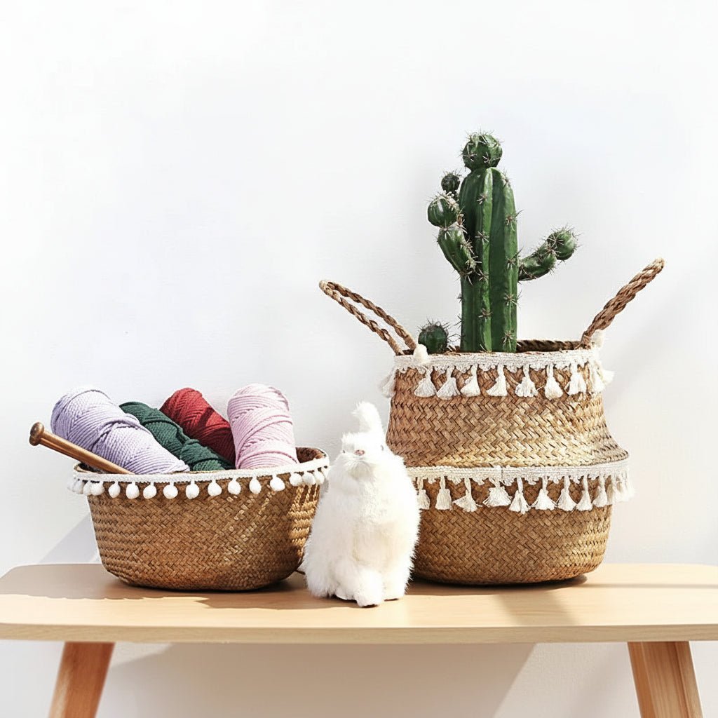 BambooWillow | Elegant Foldable Storage Basket for Home Décor 2