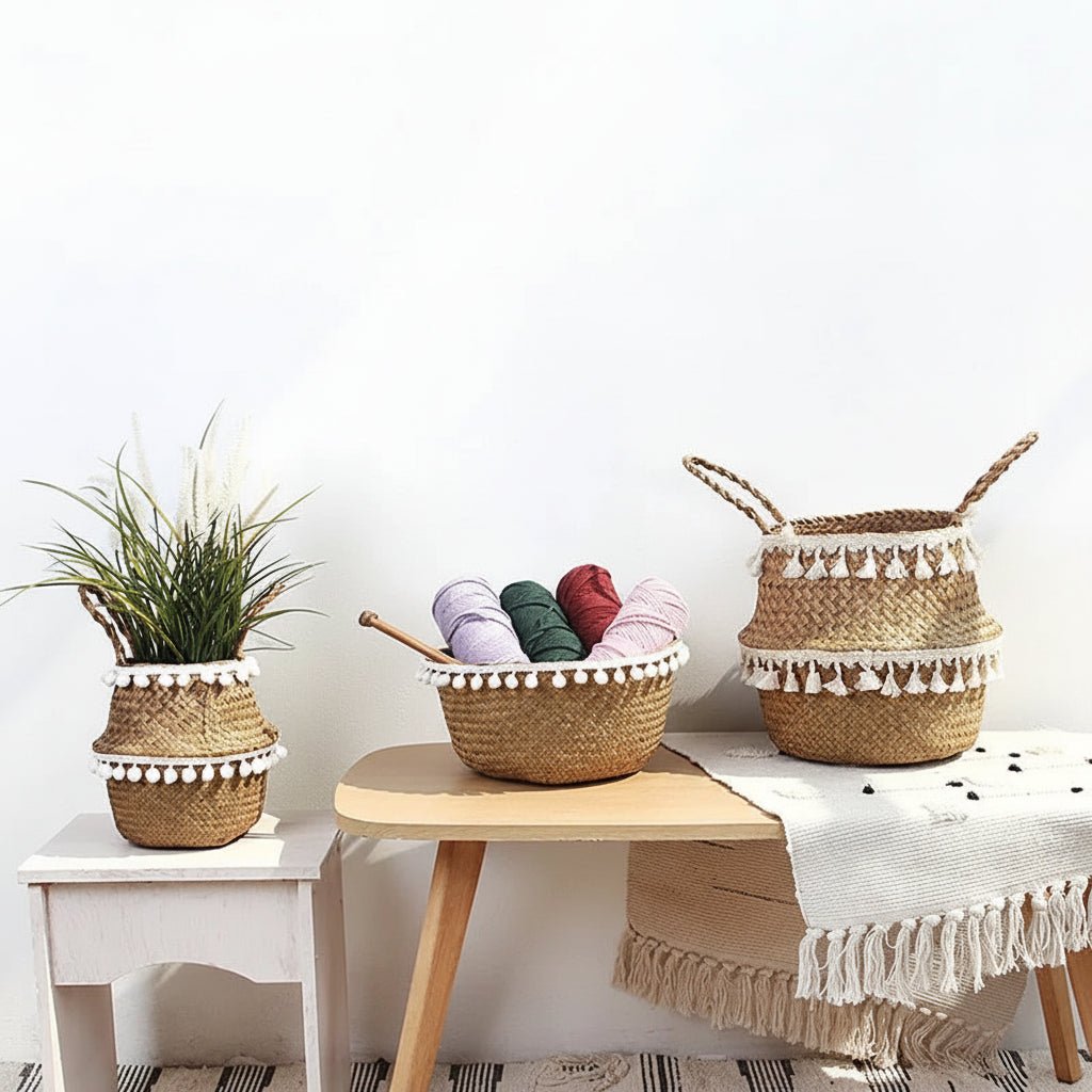 BambooWillow | Elegant Foldable Storage Basket for Home Décor 3