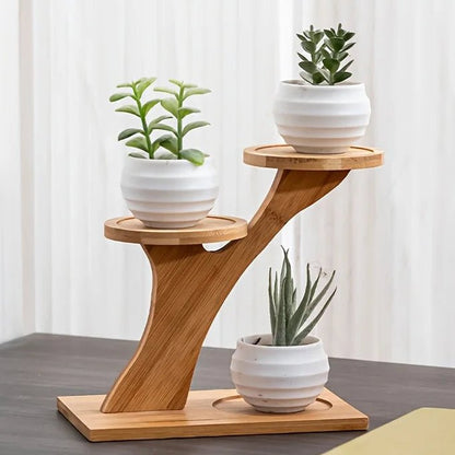 Natural Bamboo 2-Tier Shelf Storage Rack - Lusomart