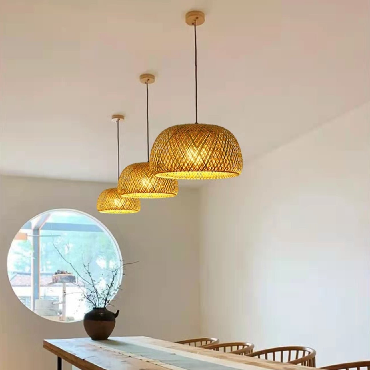 Natural Woven Rattan Pendant Lamp