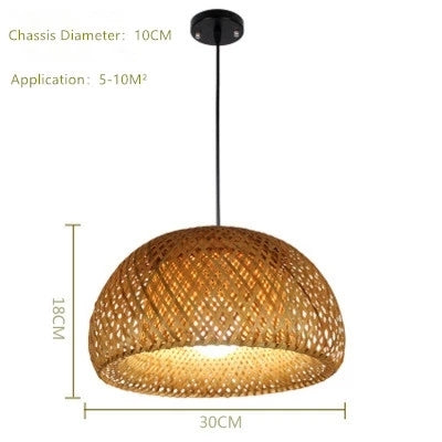 Natural Woven Rattan Pendant Lamp
