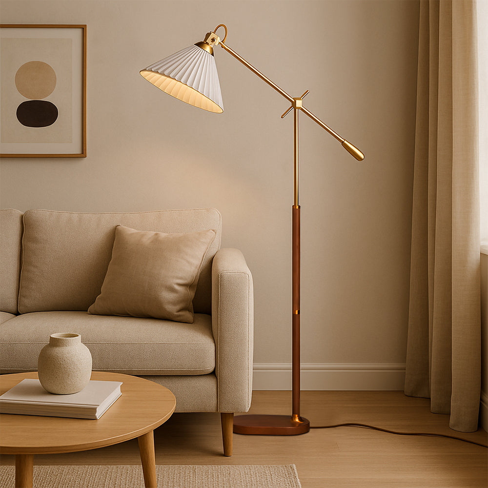 Bardani | Modern Elegant Brass Floor Lamp with Adjustable Arm 4