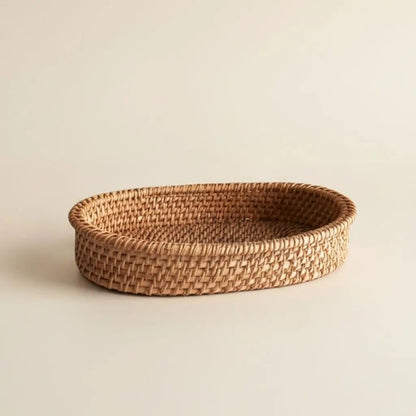 Fruit storage basket kitchen rattan bowl container fresh produce countertop organizer display