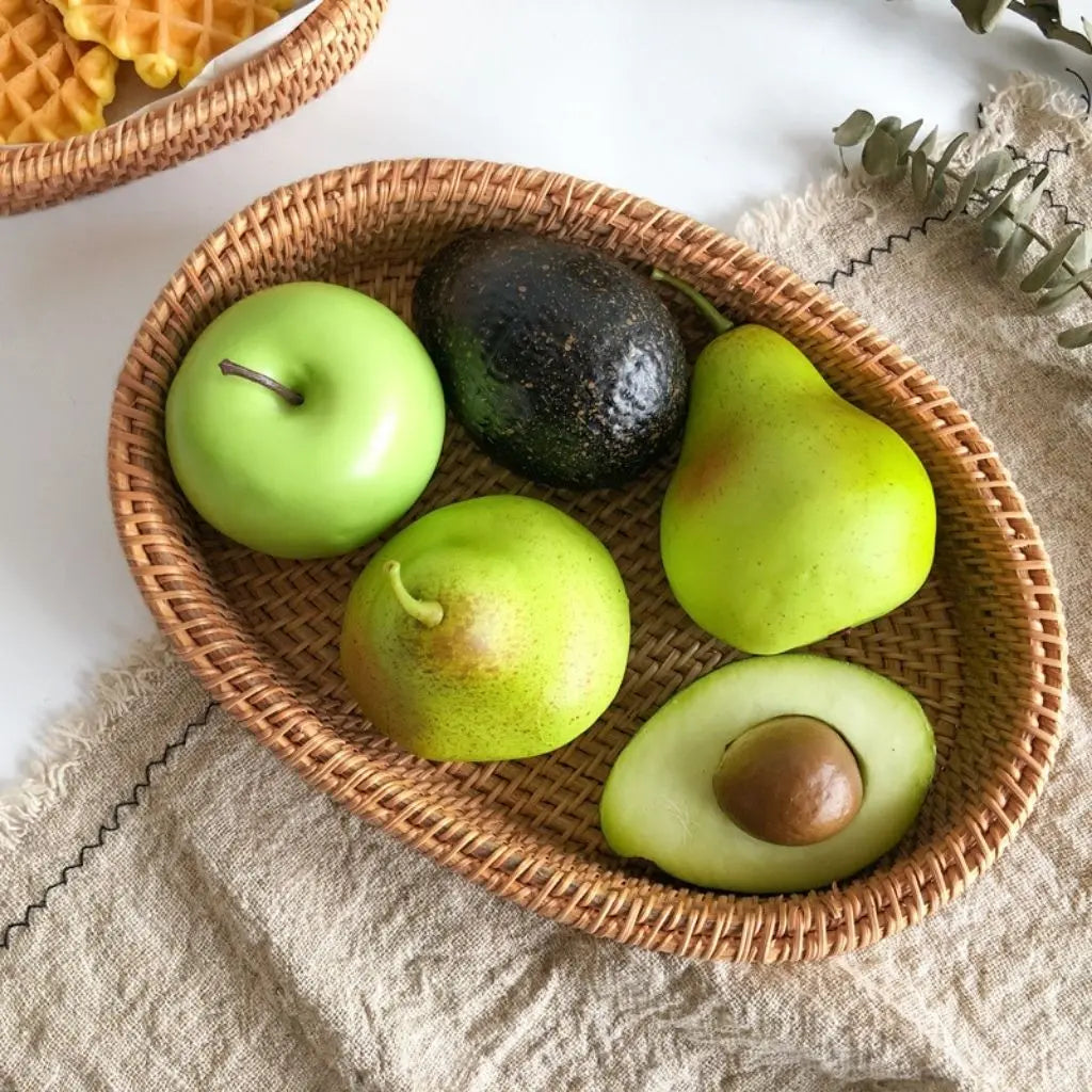 Bread serving basket kitchen rattan tray food presentation dining accessories table display