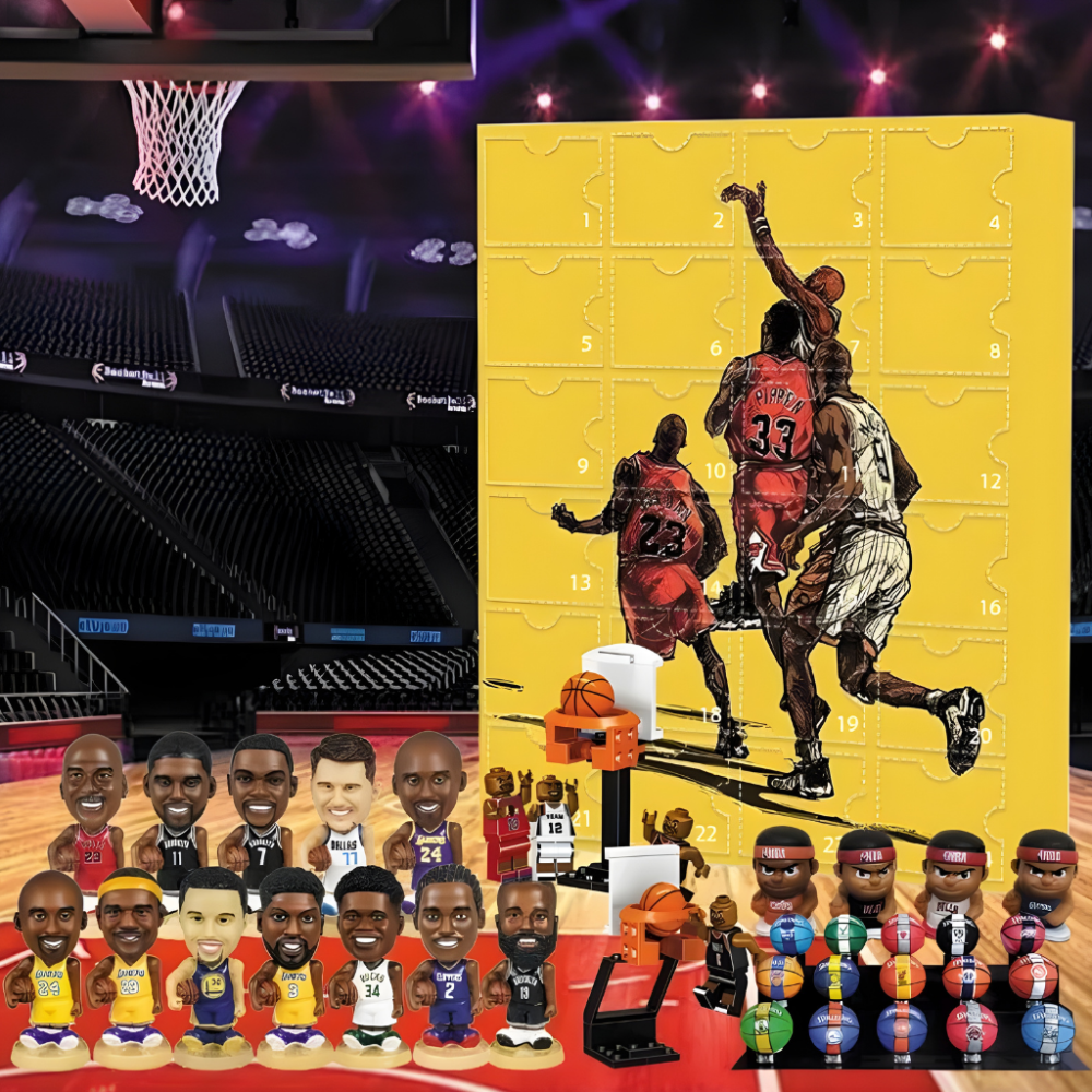 Fun Daily Basketball Figure Countdown Calendar Set - Lusomart