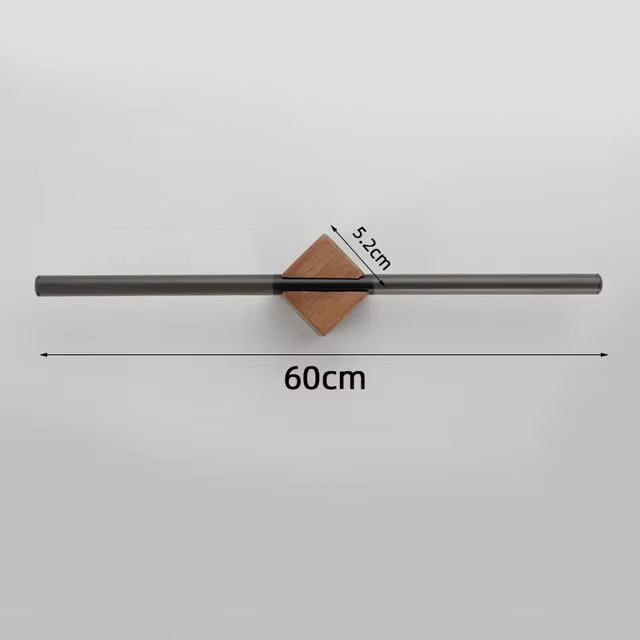 Premium Bathroom Towel Holder With Metal And Wooden Brackets