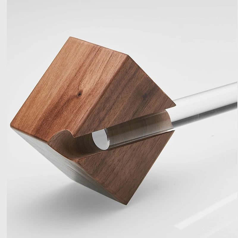 Premium Bathroom Towel Holder With Metal And Wooden Brackets