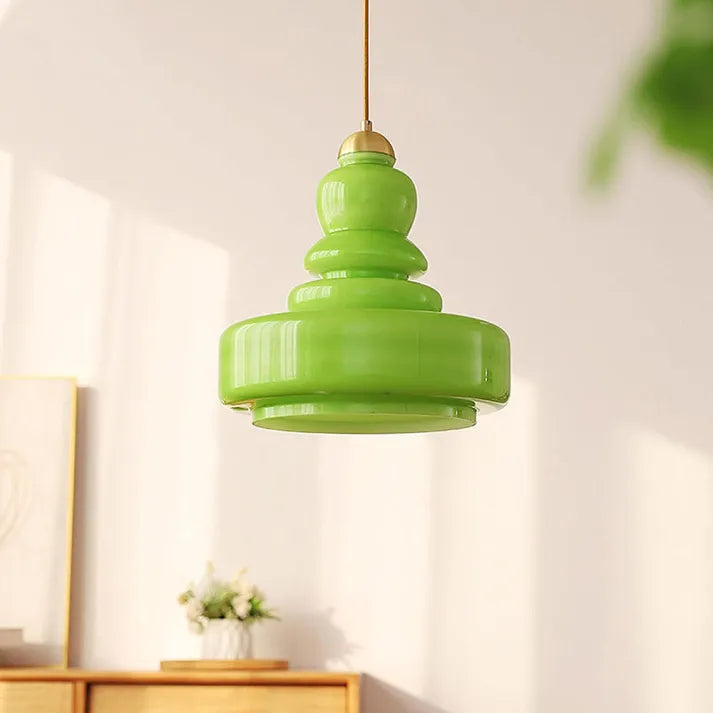 Vintage Round Glass Pendant Lamp