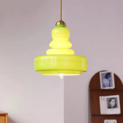 Vintage Round Glass Pendant Lamp