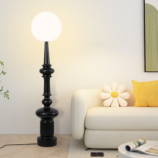 Sleek Contemporary Black Floor Lamp for Home Lighting - Lusomart
